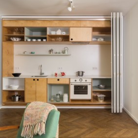 Virtuvė modernaus stiliaus apartamentuose