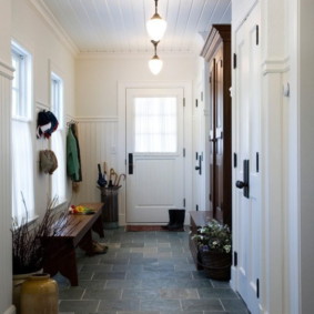 Stone floor in the corridor of a country house