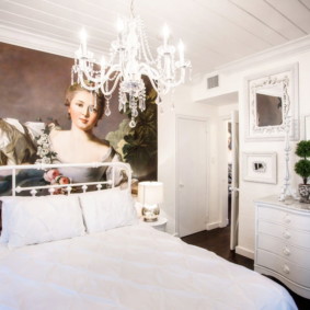 Wall mural baroque style bedroom