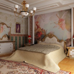 Renesanses freska uz guļamistabas sienas