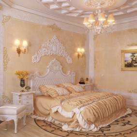 Декор жбука зидова у спаваћој соби