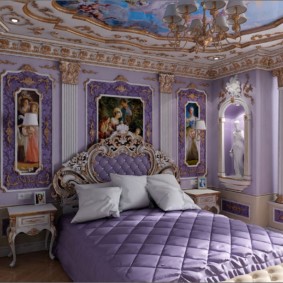 Màu Lilac trong nội thất phòng ngủ