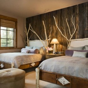 Decor with bedroom branches for brothers