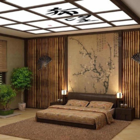 False ceiling in the Japanese bedroom