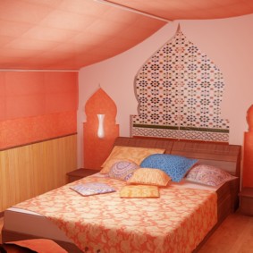 Phòng ngủ nhỏ màu hồng