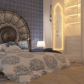 The chic interior of a real Arabian bedroom