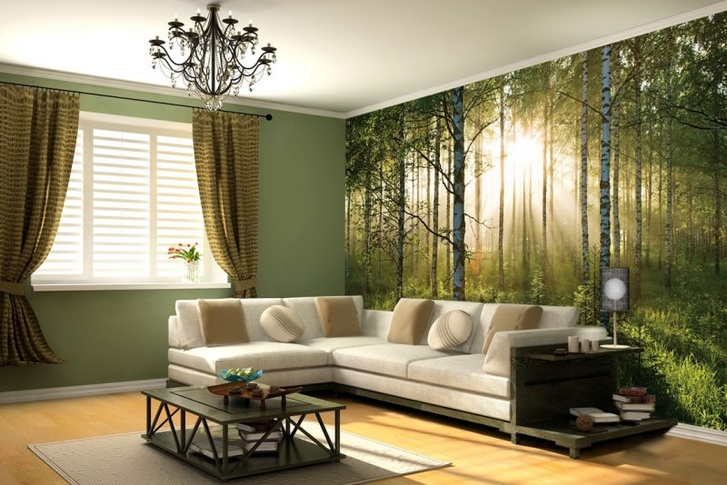 foto papel tapiz en la sala de estar decoración foto