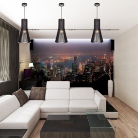 foto papel tapiz en la sala de estar foto interior