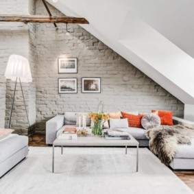 Scandinavian style living room interior photo