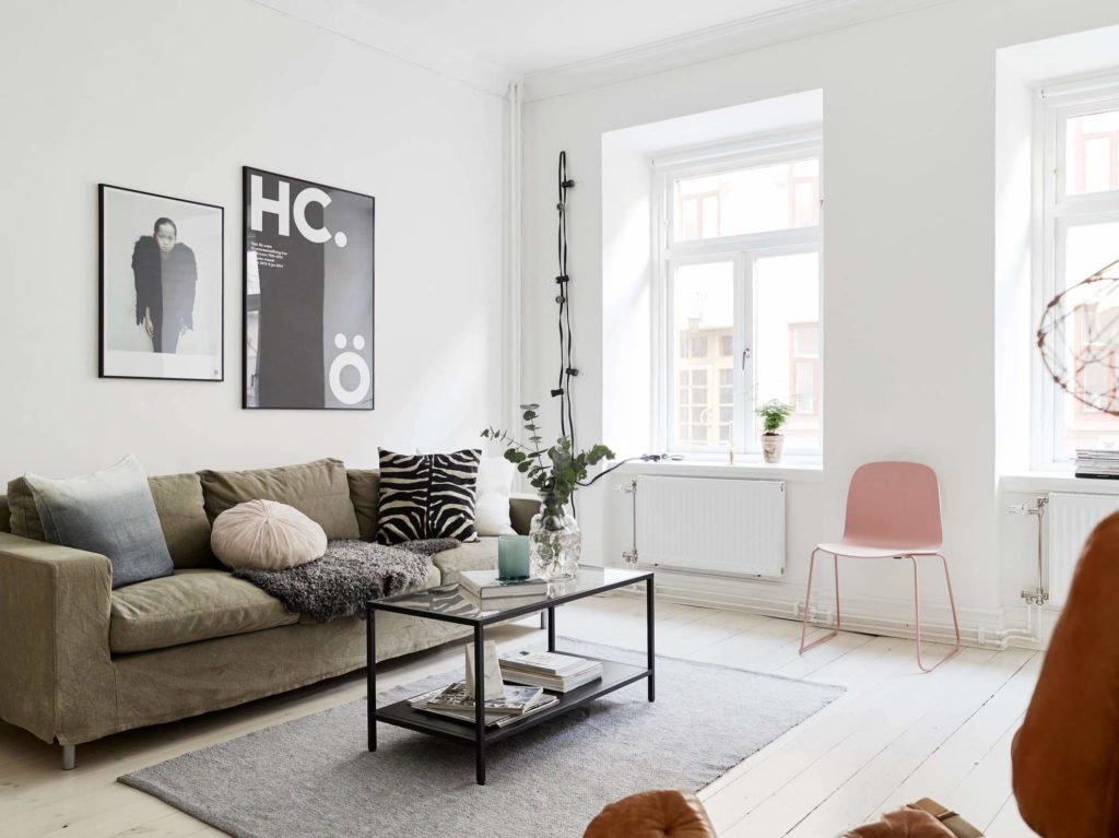 Idee di arredamento per soggiorno in stile scandinavo