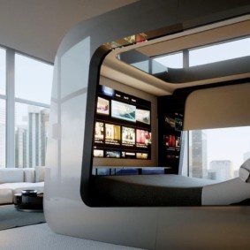 high tech living room photo design