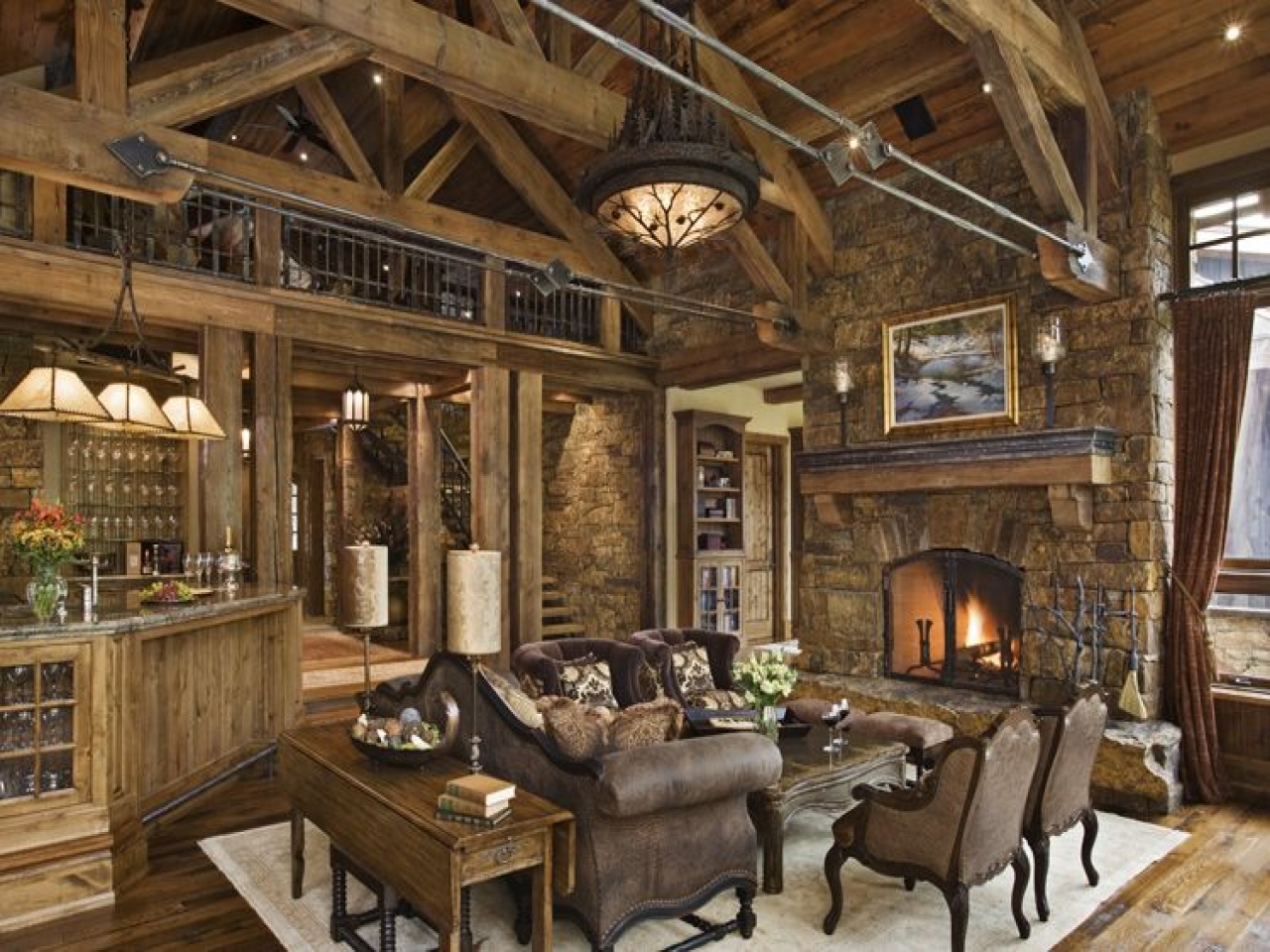 country style living room photo interior