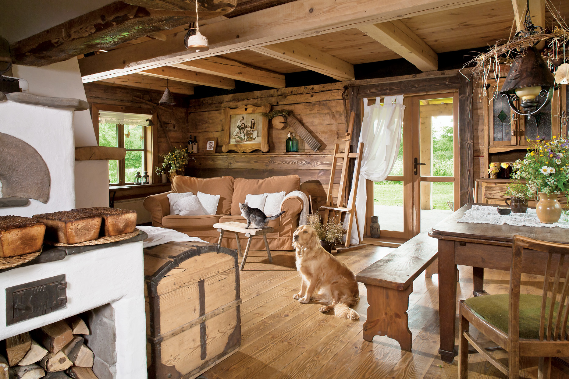country style living room interior