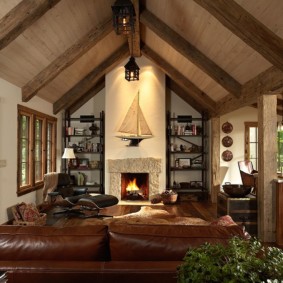 country style living room views photo