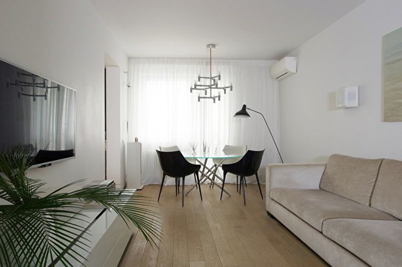 minimalist na living room na dekorasyon