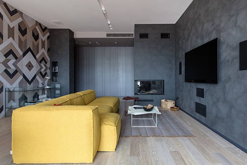 disenyo ng minimalism na living room ng larawan