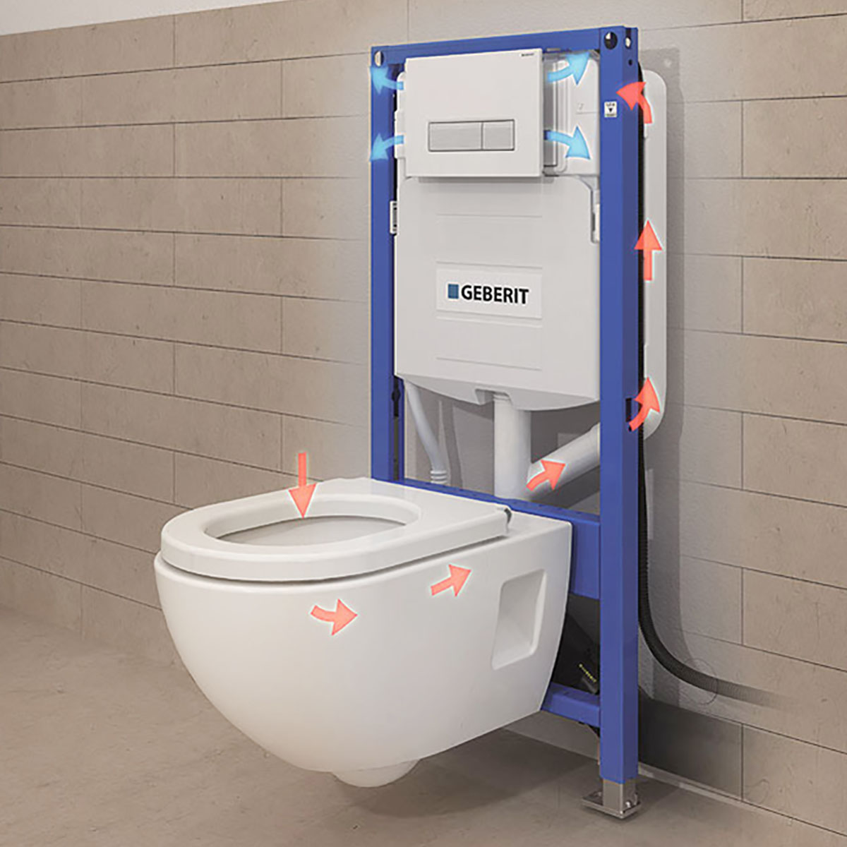 installatie voor de toiletideeën van de soort