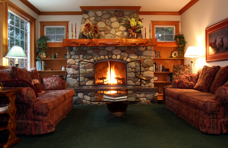 Country style stone fireplace mantel