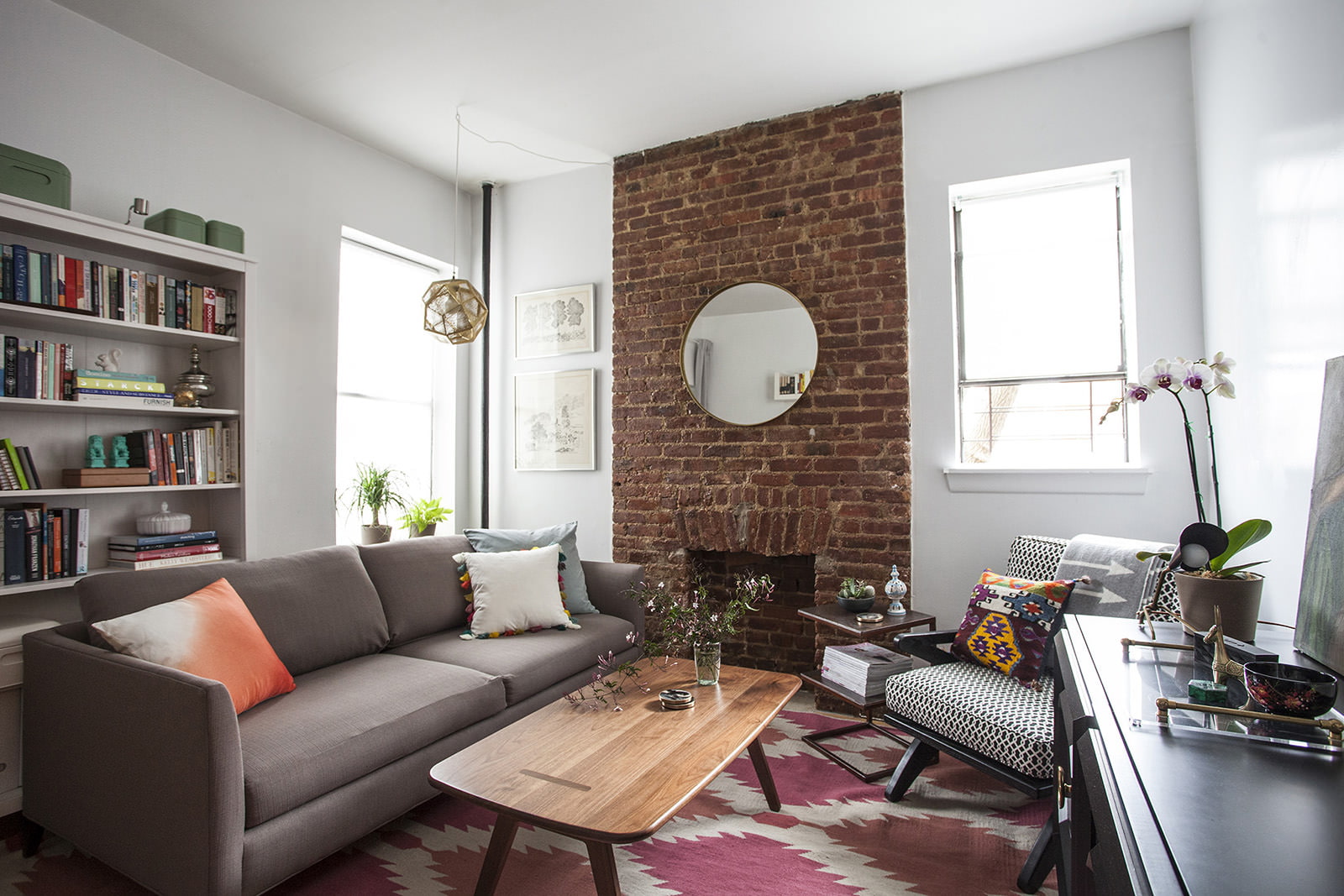 brickwork in the apartment ideas photo