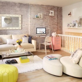 brick wall living room decor ideas