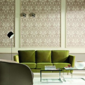 tapéta kombinációja a nappali fotó