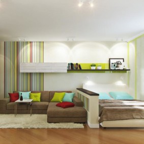 combinação de papel de parede nas idéias de fotos da sala de estar
