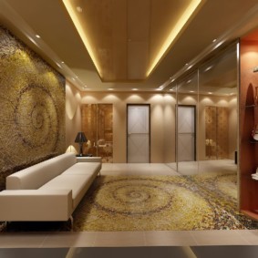 коридор в дизайна на снимката на апартамента