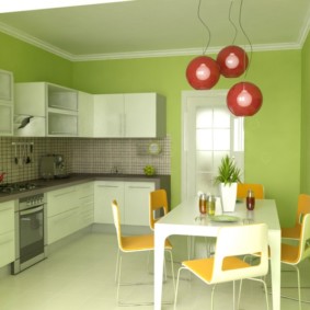 krāsa virtuves dekoru fotoattēlam