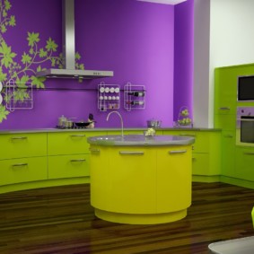 krāsa virtuves ideju interjeram