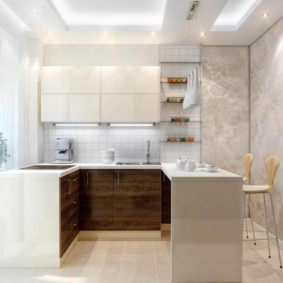 kitchen with bar counter types of ideas