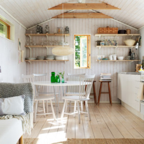 keuken in een houten huis opties