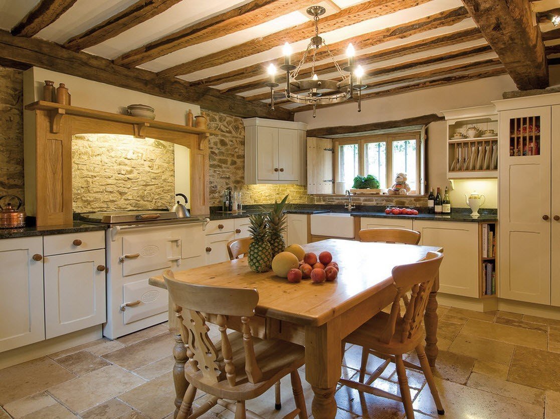 kitchen in a country house interior photo
