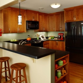 kitchen set with bar counter ideas photo