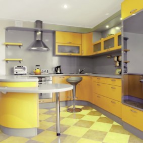 kitchen set with bar counter interior ideas