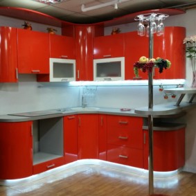 kitchen unit with a bar counter interior ideas