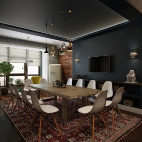 loft style studio apartment design