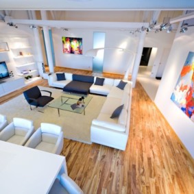 loft style studio apartment photo design