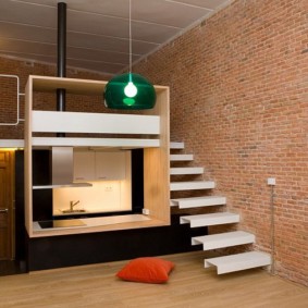 loft style studio apartment