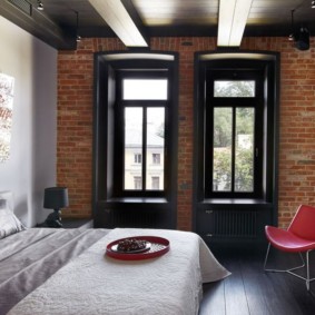 loft style studio apartment view ng mga ideya
