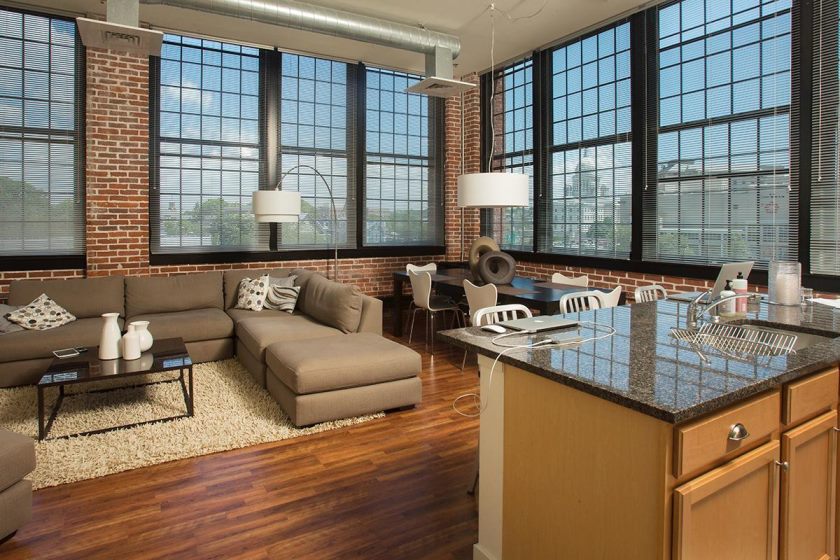 loft style studio apartment photo options