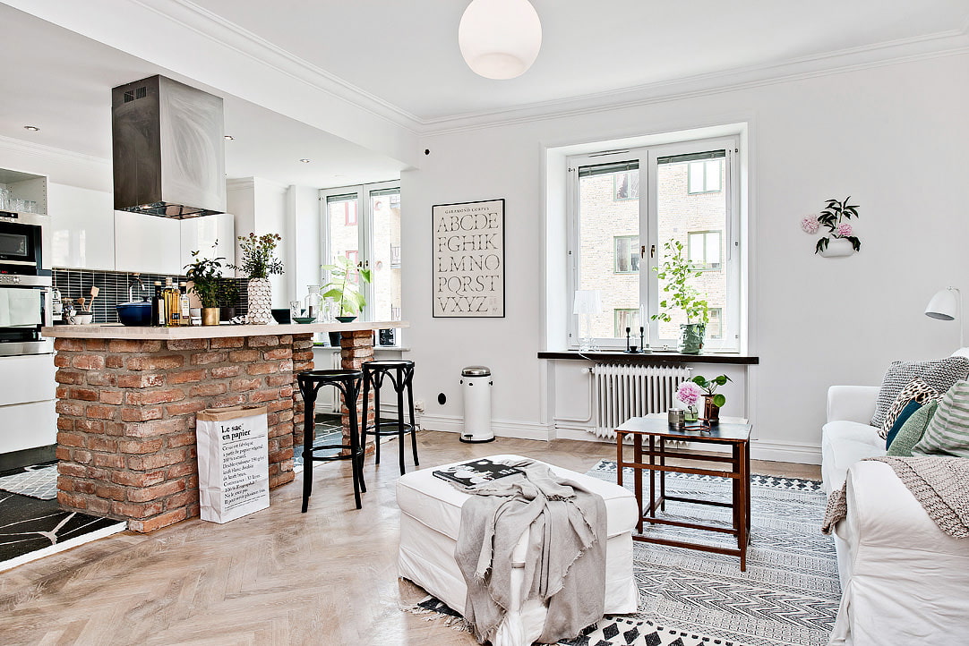 skandináv stílusú apartman tervezési fotó
