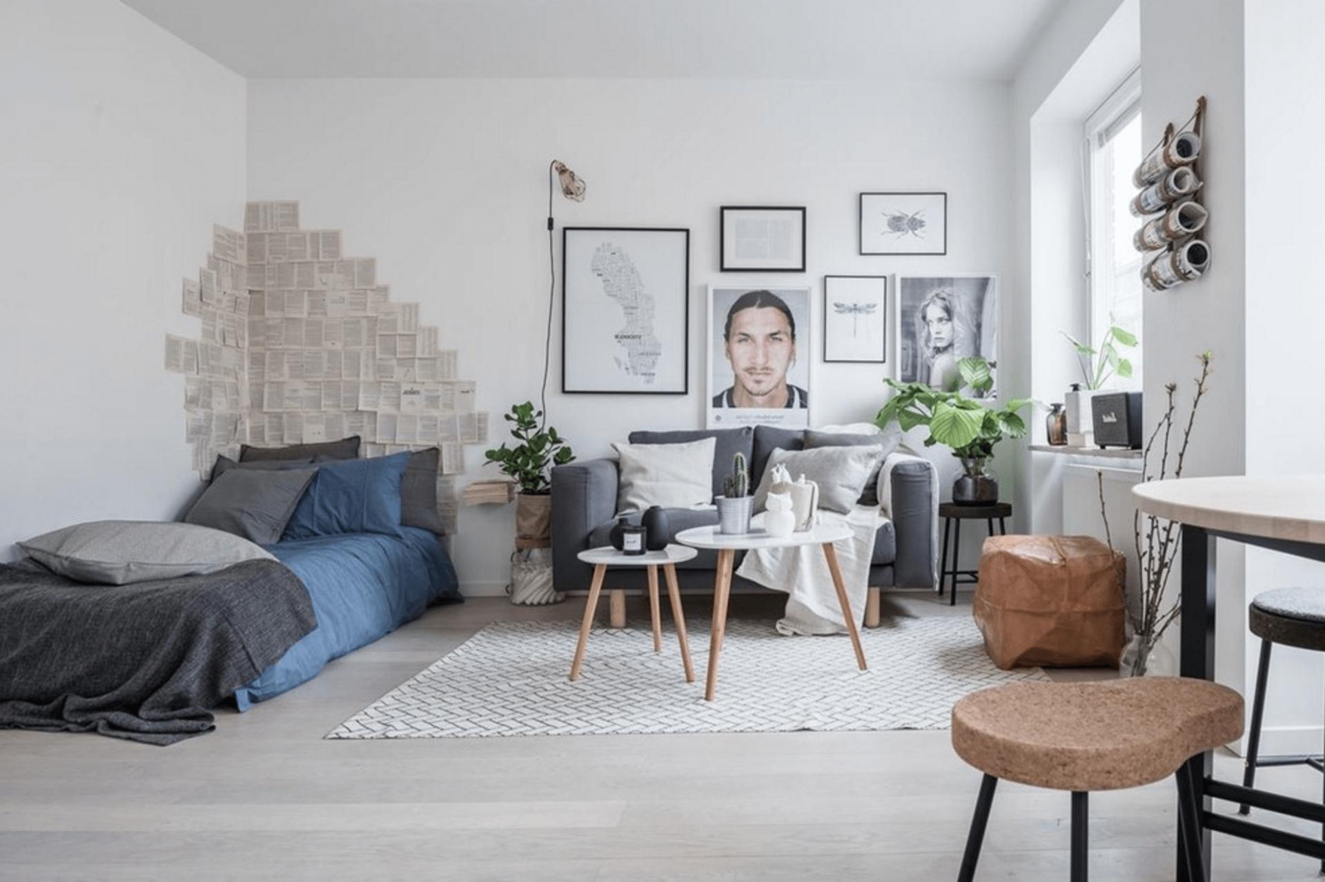 skandinavisk stil lägenhet interiör foto