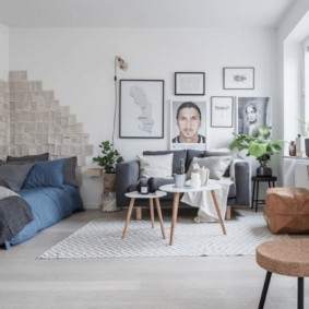 scandinavian style apartment interior photo