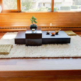 japansk stil lägenhet design idéer