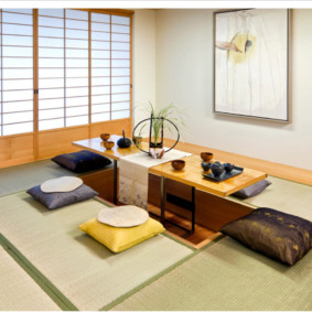 Japansk stil lägenhet dekoration idéer