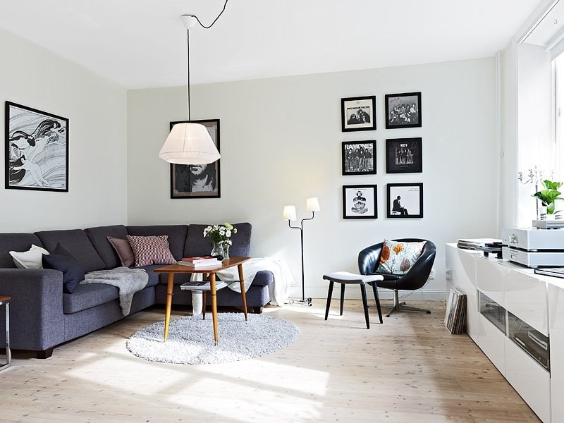 skandináv stílusú apartman fotó dekorációval