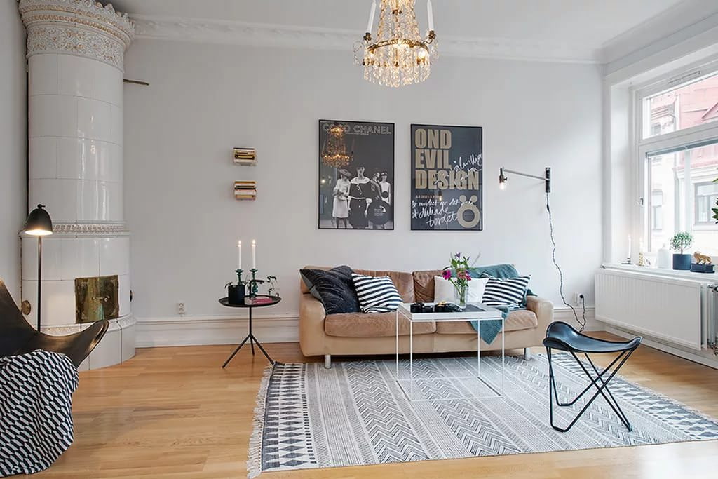 skandinavisk stil lägenhetstyper foto