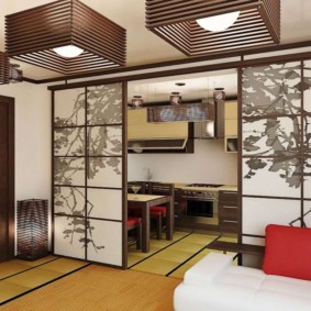 japāņu stila dzīvokļa dizaina foto