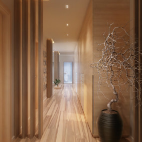 sàn gỗ trong ý tưởng thiết kế hành lang
