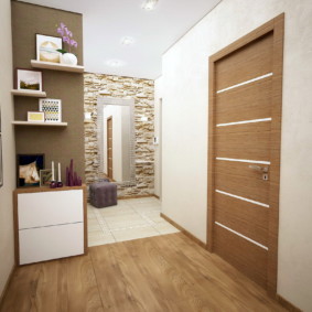 sàn gỗ trong ý tưởng nội thất hành lang